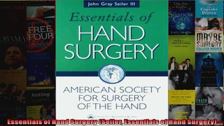 Read  Essentials of Hand Surgery Seiler Essentials of Hand Surgery  Full EBook