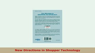 PDF  New Directions in Shopper Technology Download Full Ebook