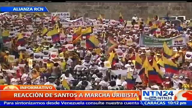 Santos asegura que las protestas en su contra son importantes para la democracia en Colombia