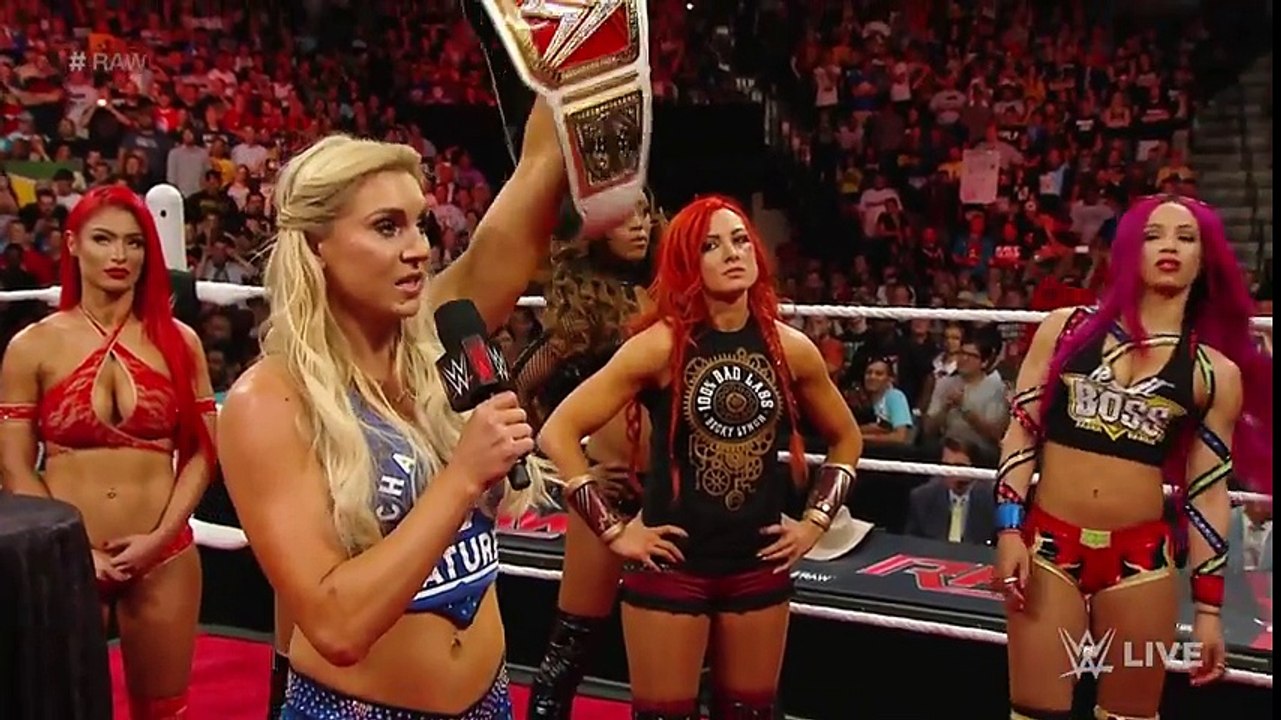 Charlotte honored in the official WWE Women s Championship presentation  Raw, April 4, 2016