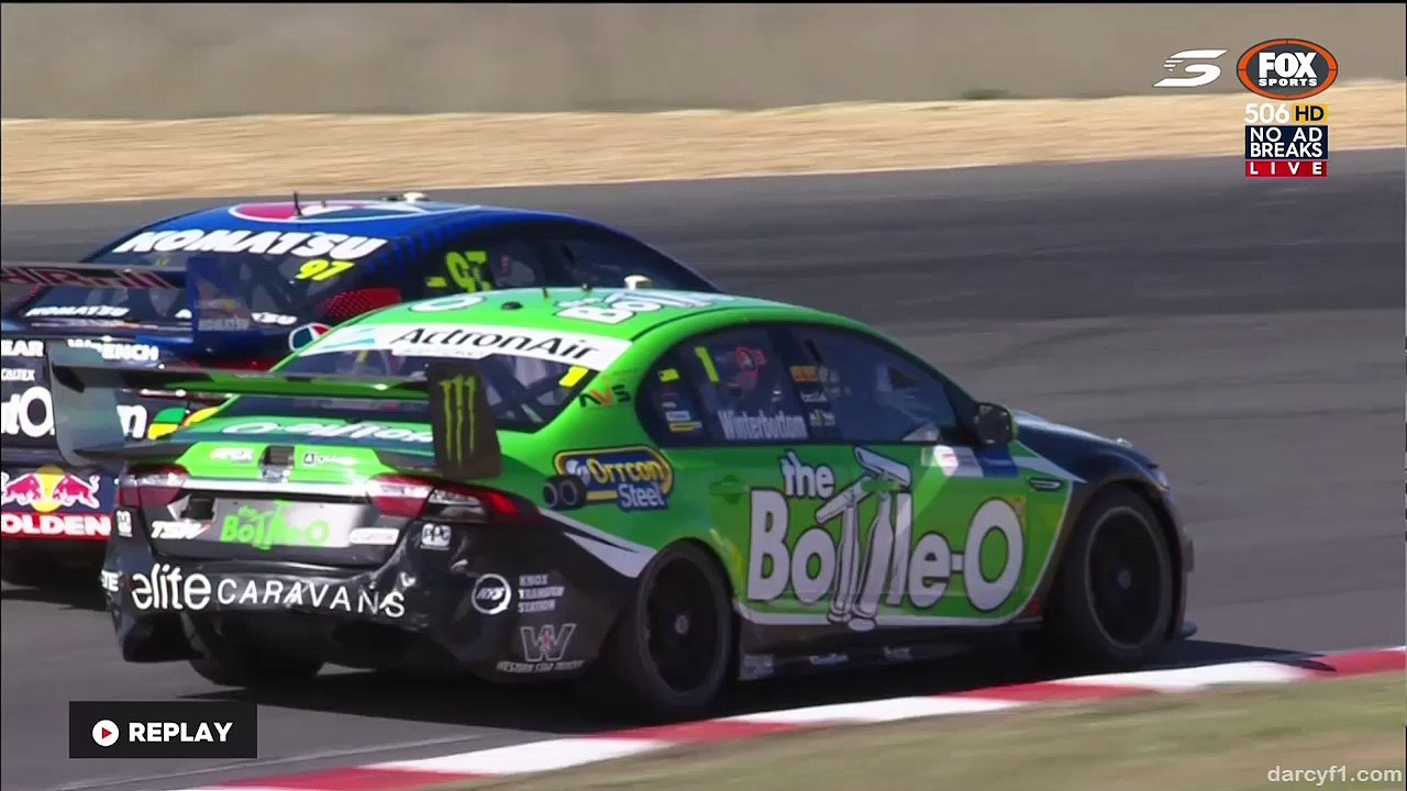 Tasmania2016.Race2.vanGisbergen_Passes_Leader_Winterbottom