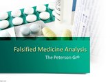 Falsified Medicine Analysis