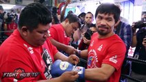 Manny Pacquiao vs. Timothy Bradley 3- COMPLETE Pacquiao media workout video