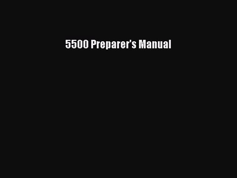 Download 5500 Preparer's Manual PDF Free