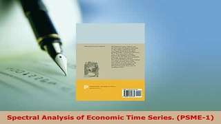 PDF  Spectral Analysis of Economic Time Series PSME1 Free Books
