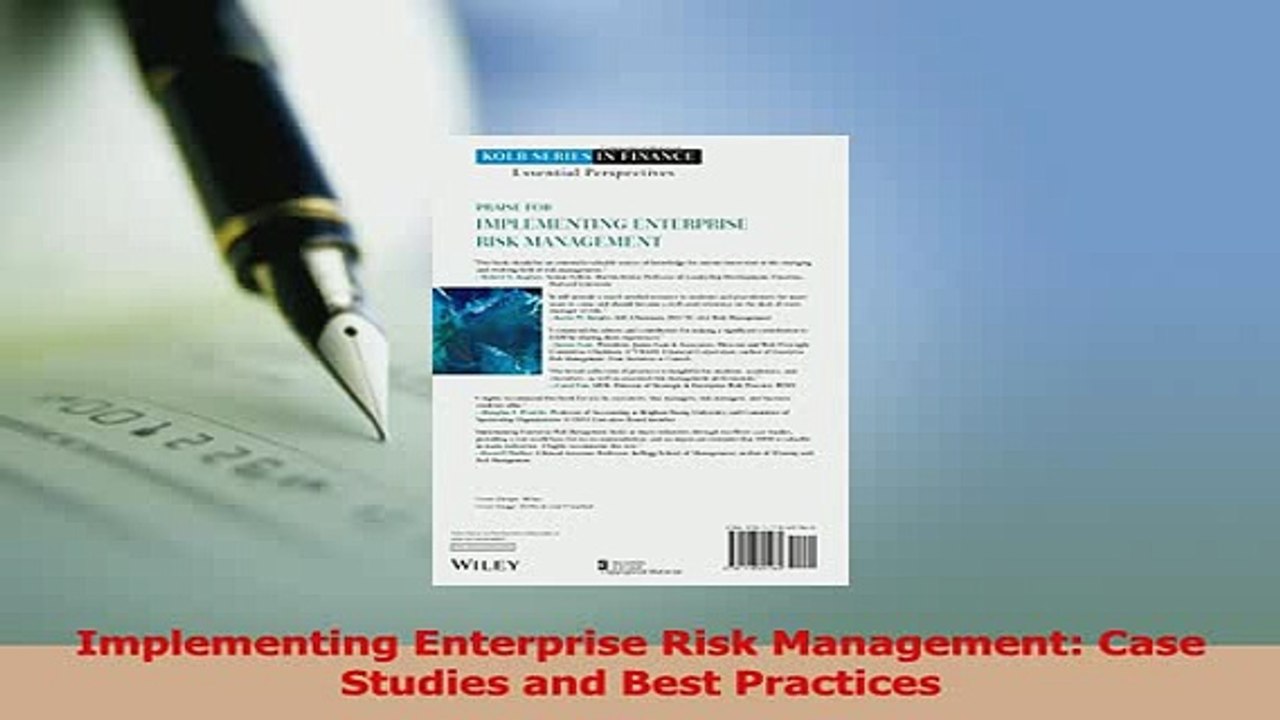 Download  Implementing Enterprise Risk Management Case Studies and Best Practices Ebook Free