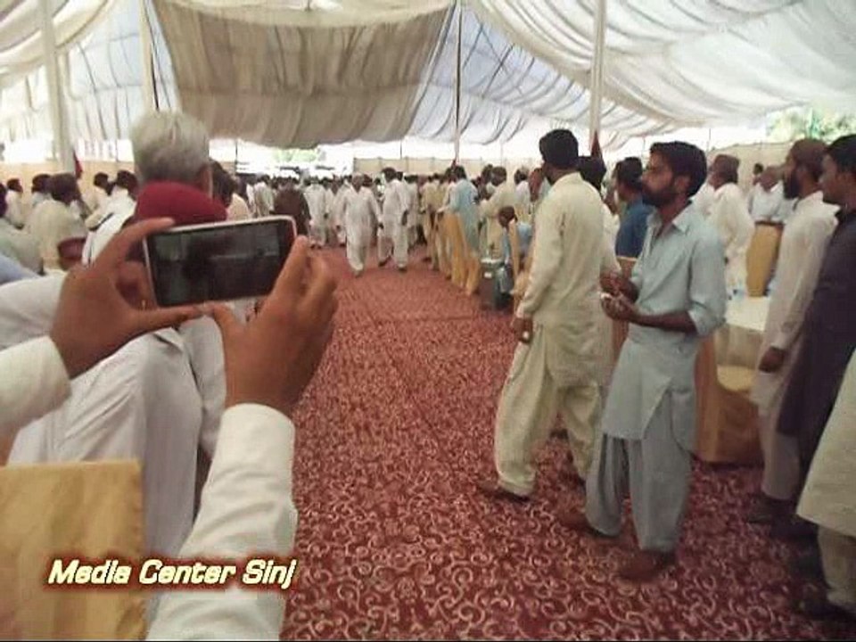 Sinjhoro: CM Sindh Syed Qaim Ali Shah's Arrival At Khipro Reception On 01-04-2016