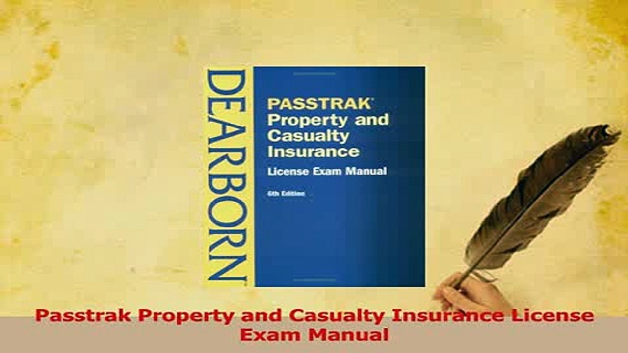 Read  Passtrak Property and Casualty Insurance License Exam Manual Ebook Free