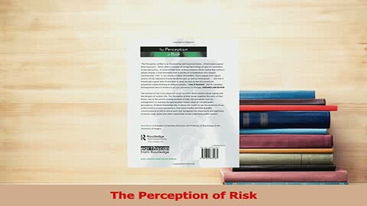 Read  The Perception of Risk Ebook Free