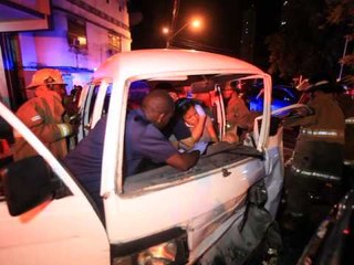 Accidente en Cinta Costera, frente a la Contraloría  Video Alexander Santamaría