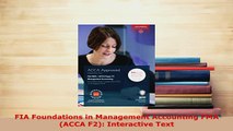 PDF  FIA Foundations in Management Accounting FMA ACCA F2 Interactive Text Free Books