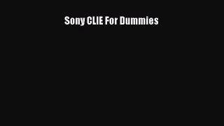 Read Sony CLIE For Dummies Ebook Free