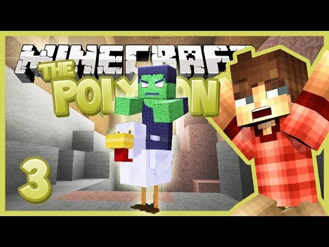 Minecraft 1.8 The Polygon SMP ZOMBIE CHICKEN! Ep.3 w/LOGinHDi