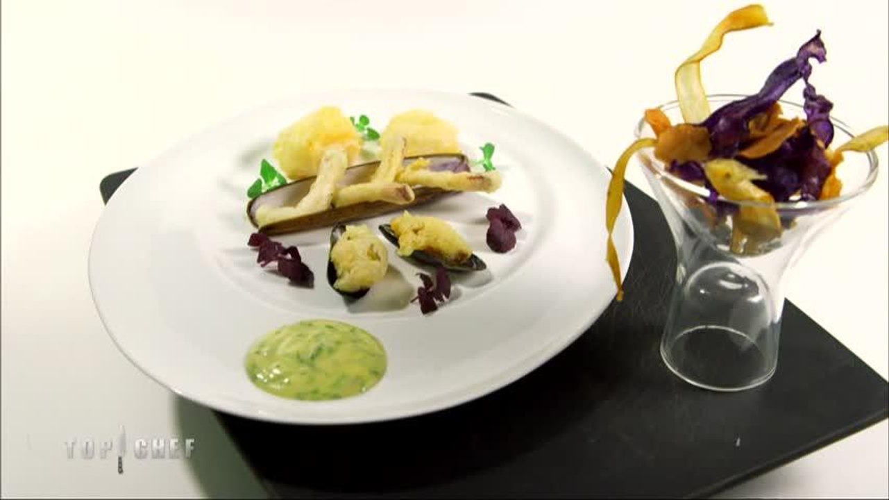 Beignets de coquillages en tempura de Philippe Etchebest