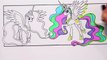 MLP Princess Celestia and Princess Luna Coloring with Sharpie,Crayola & Copic by DarlingDo
