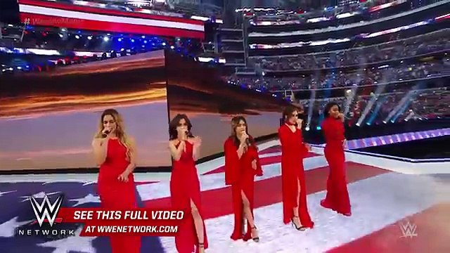Fifth Harmony sings America the Beautiful_ WrestleMania 32, April 3, 2016