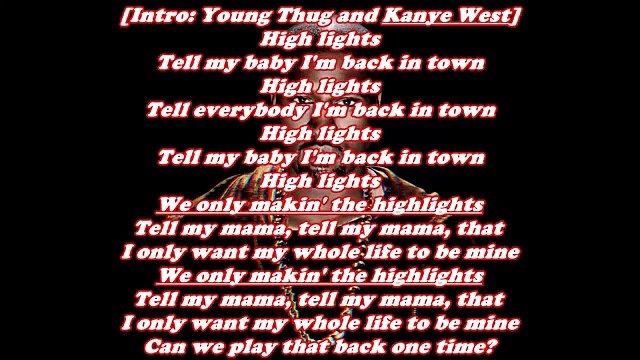 Kanye West - Highlights (Music Lyrics)