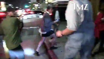 Kylie Jenner Stops for Young Fans This Time, But Grandpa Brawls with Photogs!