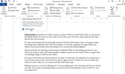 Ms Office - Lecture No 25 - Insert Footnote