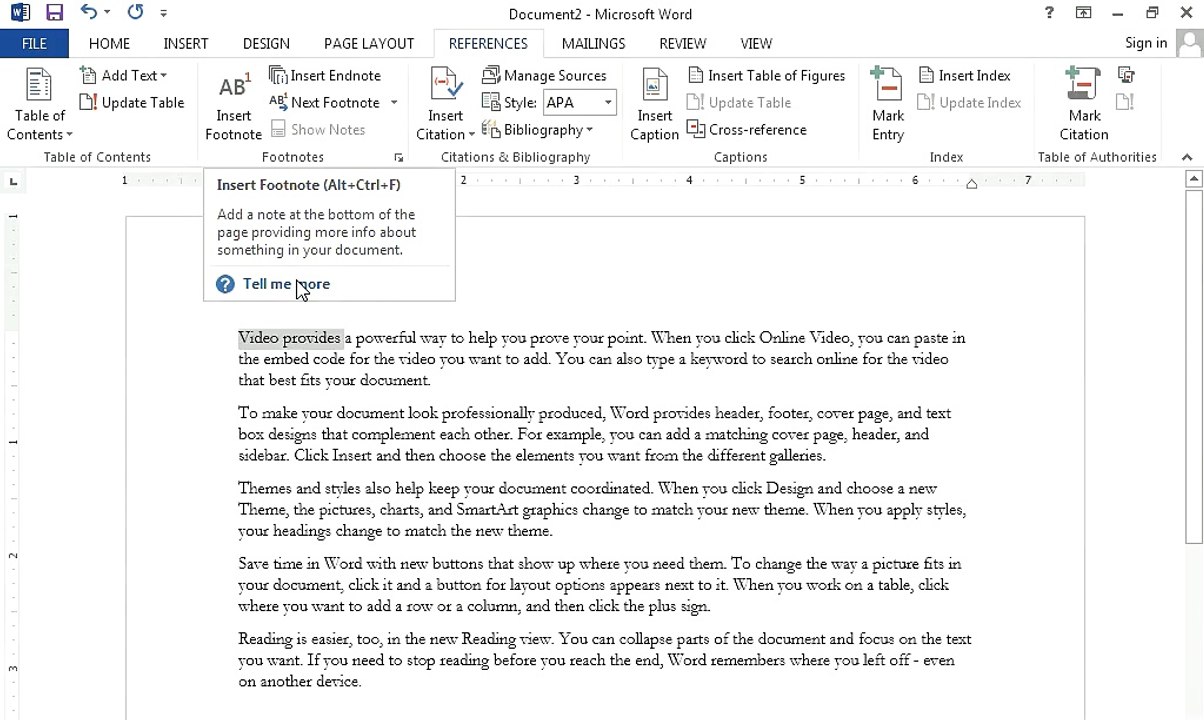 Ms Office - Lecture No 25 - Insert Footnote
