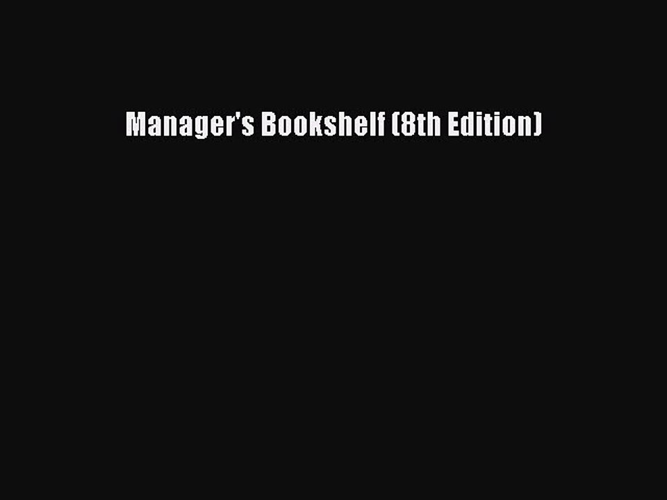 Download Manager's Bookshelf (8th Edition) PDF Online