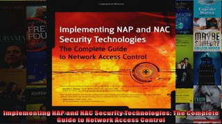 DOWNLOAD PDF  Implementing NAP and NAC Security Technologies The Complete Guide to Network Access FULL FREE