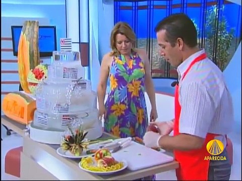 Esculturas de Frutas no Programa OLGA BONGIOVANNI