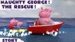 NAUGHTY GEORGE! --- George needs Paw Patrol to rescue him from a Play Doh Shark in this Peppa Pig story. Join Mater from Disney Cars, Thomas and Friends, Olaf and Ariel in the surprise food second video too