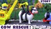 COW RESCUE! --- Join Rubble and Rocky from the Paw Patrol pups in this Funny Rescue toy story as he tries to move a cow, Featuring Thomas and Friends, Play Doh and many more family fun toys! Second half features Spiderman and the Avengers