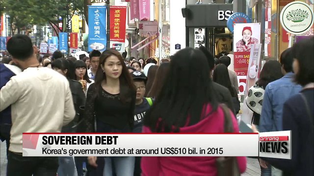 Korea's government debt-to-GDP ratio at 37.9% in 2015
