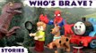 WHO'S BRAVE? --- Collection of scary toy stoies, including 'Watch out Scooby Doo' and Surprise Eggs, featuring Spiderman, Dinosaurs, Thomas and Friends, Play Doh, Paw Patrol, The Avengers,
