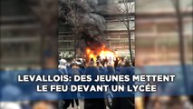 Levallois: Des jeunes mettent le feu devant un lycée