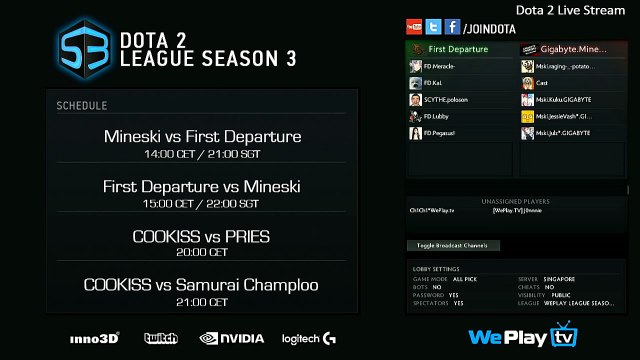 First Departure vs Mineski dota 2 G1 + G2 - WePlay League 2016 S3 Qualifiers - SEA - Mineski vs FD_44