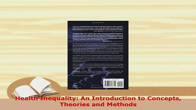 Download Health Inequality An Introduction to Concepts Theories and Methods Free Books