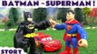 Batman vs Superman with Cars and Avengers Captain America v Iron Man Hulk KIds Toys Fun Race