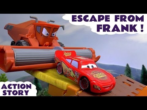 CARS Escape From Frank Toy Story & Funny Tractor Tipping Play Doh Fun Kids Toys Unboxing Play