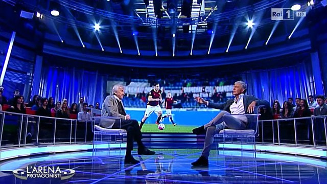 Flavio Insinna manda un videomessaggio a Gigi Proietti che era ospite ne L'Arena a Domenica In 03/04/2016