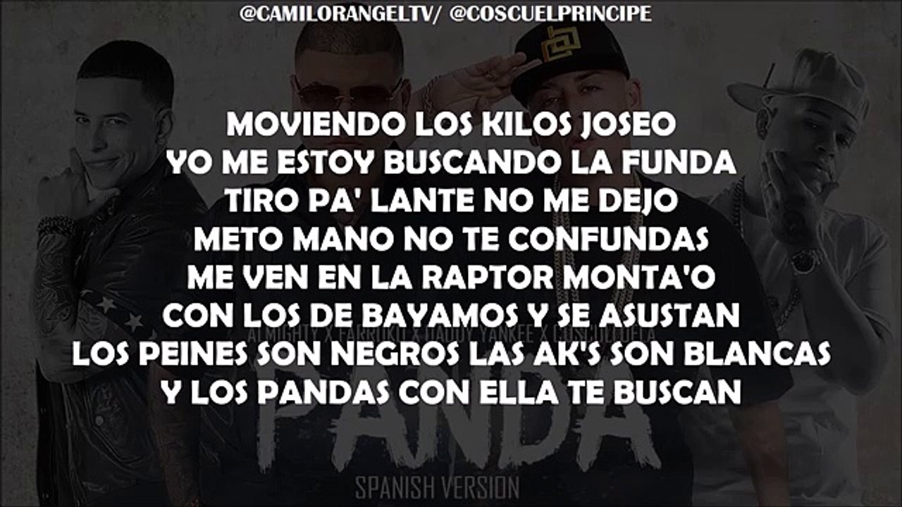 PANDA REMIX (LETRA) - ALMIGHTY FT FARRUKO, DADDY YANKEE & COSCULLUELA