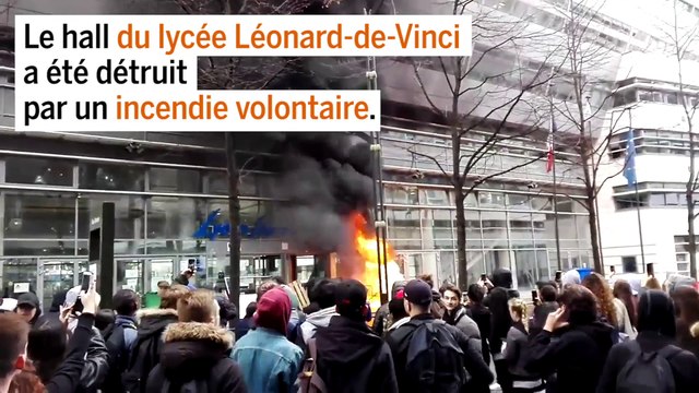 Le hall du lycée Léonard-de-Vinci détruit par un incendie volontaire