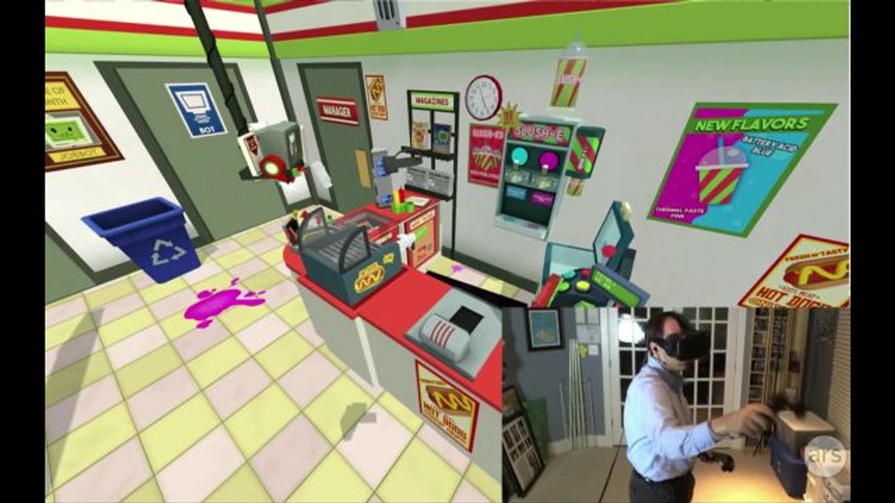 HTC Vive game demo: Job Sim