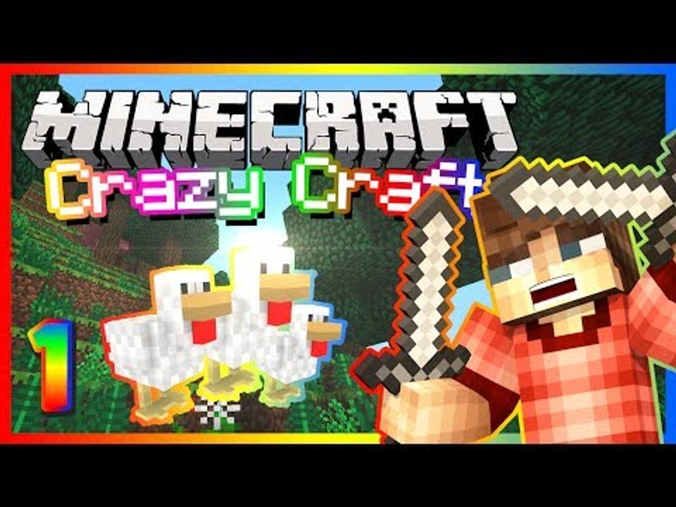 Minecraft Crazy Craft 2.0! "Sneaky Chickens!" Modded Survival Ep.1