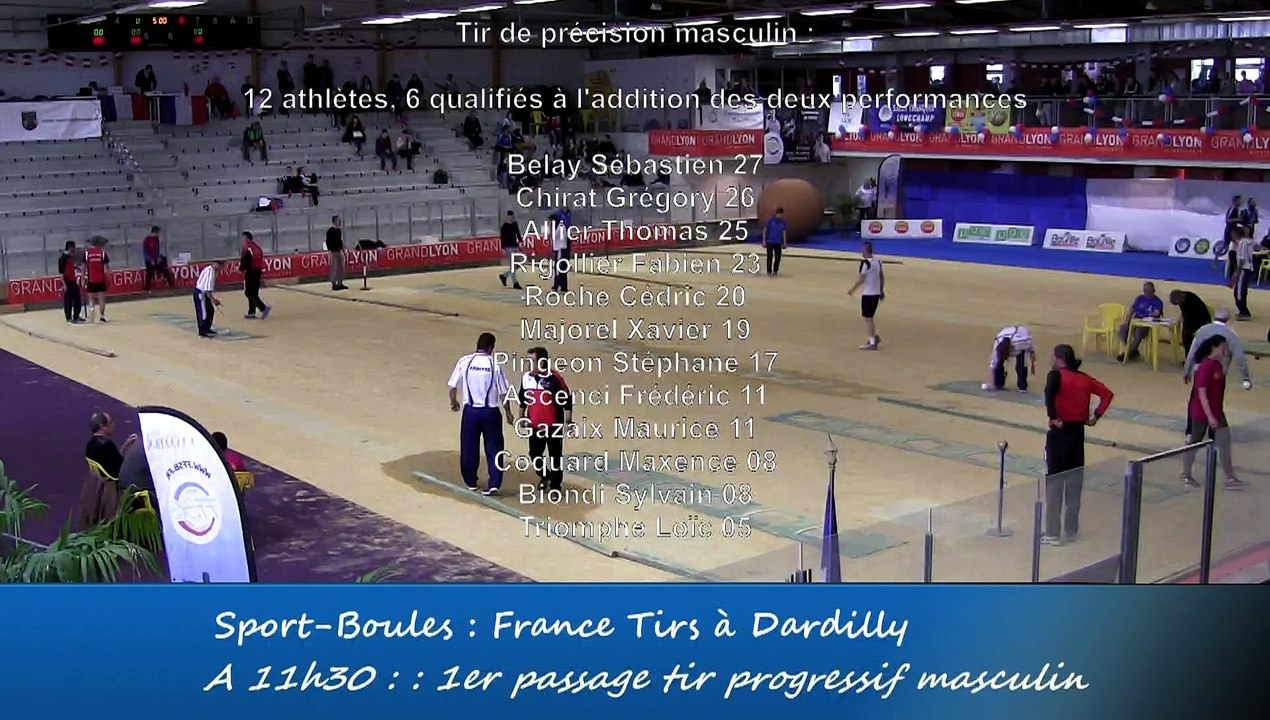 Premier passage, tir progressif masculin, France Tirs 2016, Sport Boules, Dardilly 2016