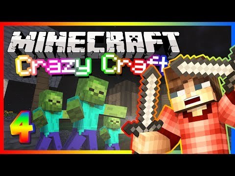 Minecraft Crazy Craft 2.0! Village Invasion! Modded Survival Ep.4