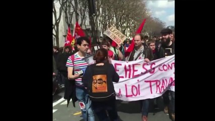 Manif contre la loi Travail : "Pourquoi a-t-on besoin d'autant de policiers?"