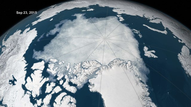 L'étendue des glaces arctiques la plus basse jamais enregistrée