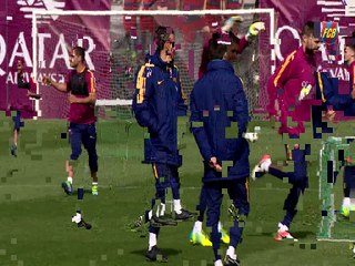 FC Barcelona training session_ Attention switches back to Champions League