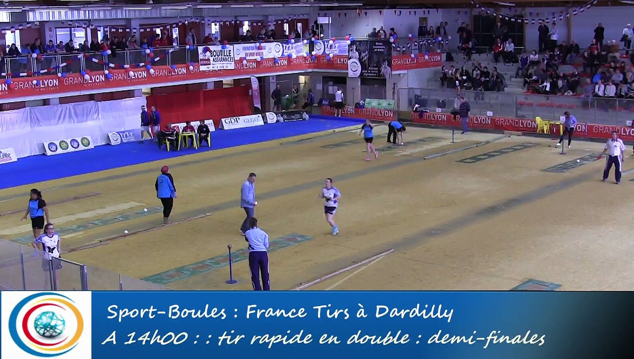 Demi-finales, tir rapide en double, France Tirs 2016, Sport Boules, Dardilly 2016