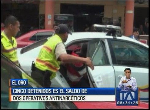 Operativos antinarcóticos dejan cinco detenidos