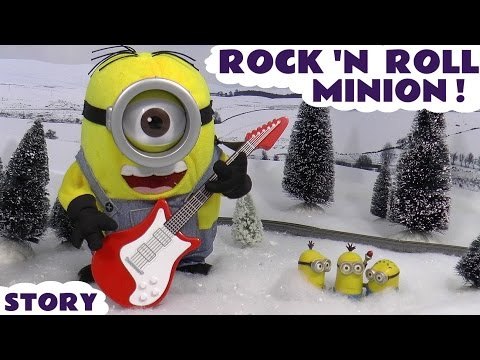 Funny Minions Rock N Roll Stuart with Thomas The Tank Engine Story Toy Unboxing Thinkway Toys