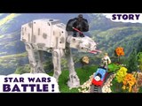 Star Wars Toys Battle Thomas and Friends | PlaySkool Darth Vader on U-Command AT-AT Remote Control
